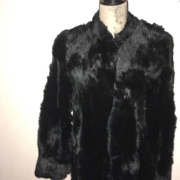 Black Fur Jacket - Picture 1 of 8